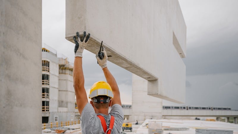 Fertigteil-Baustelle Seestadt